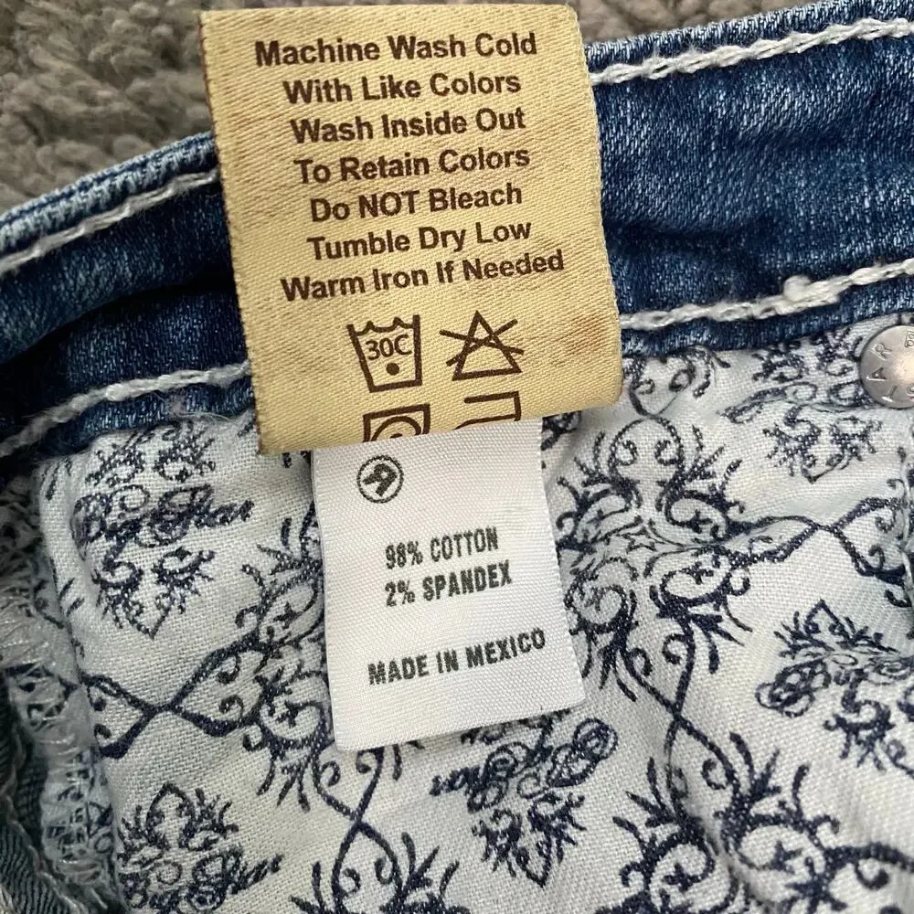Big Star Sweet Bootcut Jeans Womens 27L Low Rise Embroidered Pocket Y2K - Picture 13 of 13